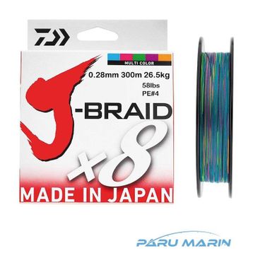 Daiwa J-Braid X8 Multi Color 300 m Misina