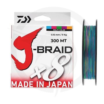 Daiwa J-Braid X8 Multi Color 300 m Misina