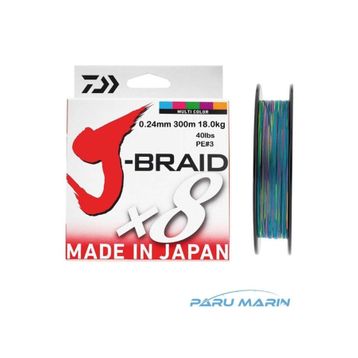 Daiwa J-Braid X8 Multicolor 300 m 0.24 mm İp Misina