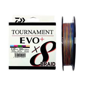 Daiwa New Tournament X8 Evo+ 300M 0.26 mm Multicolor İp Misina