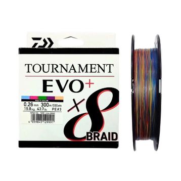 Daiwa New Tournament X8 Evo+ 300M 0.26 mm Multicolor İp Misina