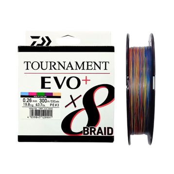 Daiwa New Tournament X8 Evo+ 300M 0.26 mm Multicolor İp Misina