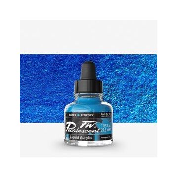 Daler Rowney 112 Galactic Blue Fw Pearlescent Acrylic Inks 29.5 ml Cam Şişe