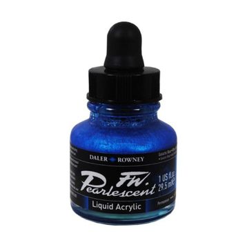 Daler Rowney 112 Galactic Blue Fw Pearlescent Acrylic Inks 29.5 ml Cam Şişe