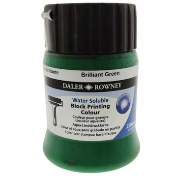 Daler Rowney 116250309 Brilliant Green 250 ml Su Bazlı Baskı Boyası