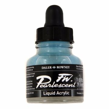Daler Rowney 119 Silver Pearl Fw Pearlescent Acrylic Inks 29.5 ml Cam Şişe
