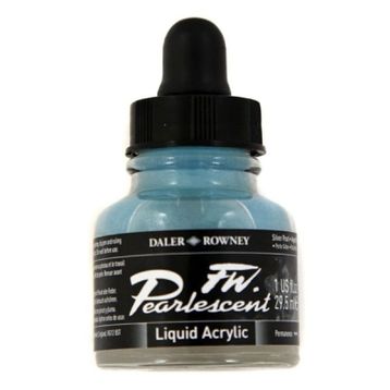 Daler Rowney 119 Silver Pearl Fw Pearlescent Acrylic Inks 29.5 ml Cam Şişe