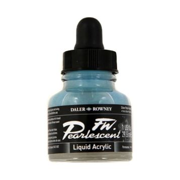 Daler Rowney 119 Silver Pearl Fw Pearlescent Acrylic Inks 29.5 ml Cam Şişe