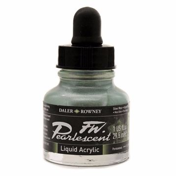 Daler Rowney 129 Silver Moss Fw Pearlescent Acrylic Inks 29.5 ml Cam Şişe