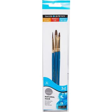Daler Rowney 216910301 Simply Natural Hair 3'lü Fırça Seti