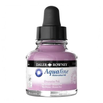 Daler Rowney 29.5 ml 420 Ultramarine Pink Aquafine Watercolour İnk Sulu Boya Mürekkebi