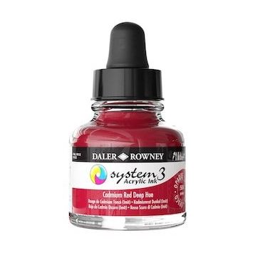 Daler Rowney 29.5 ml 504 Cadmium Red Deep Hue System 3 Akrilik Mürekkep