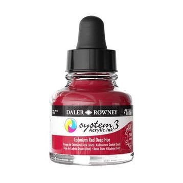Daler Rowney 29.5 ml 504 Cadmium Red Deep Hue System 3 Akrilik Mürekkep