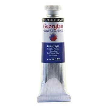 Daler Rowney 37 ml 142 Primary Cyan Georgian Water Mixable Oil Su Bazlı Yağlı Boya
