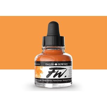 Daler Rowney Flame Orange 687 Fw Acrylic Artist Ink 29.5 ml Cam Şişe