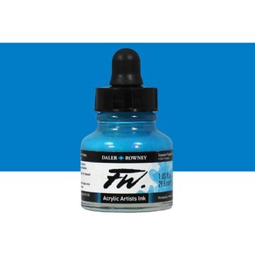 Daler Rowney Fluorescent Blue 100 Fw Acrylic Artist Ink 29.5 ml Cam Şişe