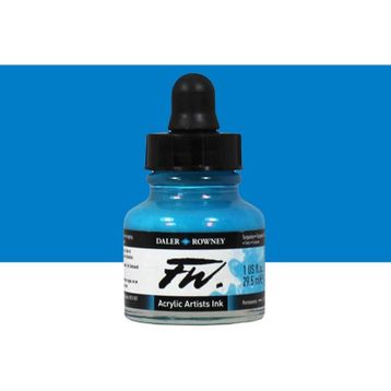 Daler Rowney Fluorescent Blue 100 Fw Acrylic Artist Ink 29.5 ml Cam Şişe