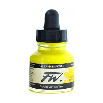 Daler Rowney Fluorescent Yellow 681 Fw Acrylic Artist Ink 29.5 ml Cam Şişe