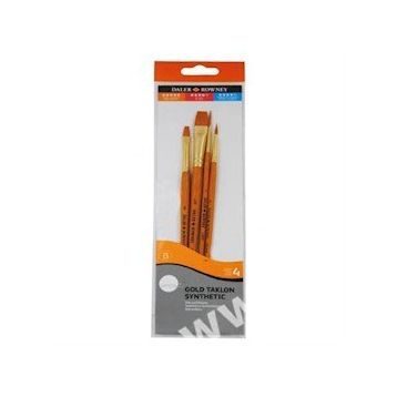 Daler Rowney Gold Taklon Short Handled 4 Pc Fırça Seti