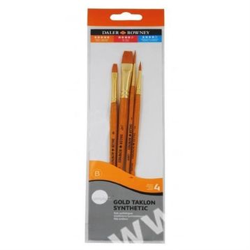 Daler Rowney Gold Taklon Short Handled 4 Pc Fırça Seti