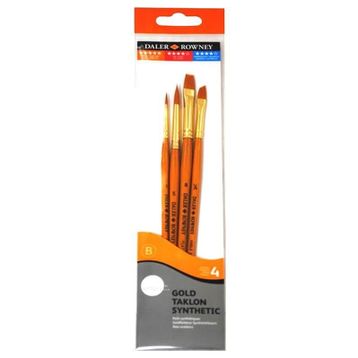 Daler Rowney Gold Taklon Short Handled 4 Pc Fırça Seti
