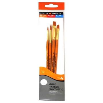 Daler Rowney Gold Taklon Short Handled 4 Pc Fırça Seti