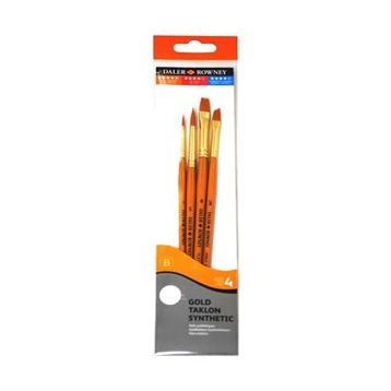 Daler Rowney Gold Taklon Short Handled 4 Pc Fırça Seti