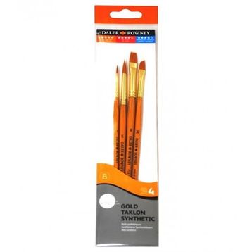 Daler Rowney Gold Taklon Short Handled 4 Pc Fırça Seti