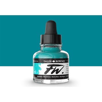 Daler Rowney Marine Blue 151 Fw Acrylic Artist Ink 29.5 ml Cam Şişe