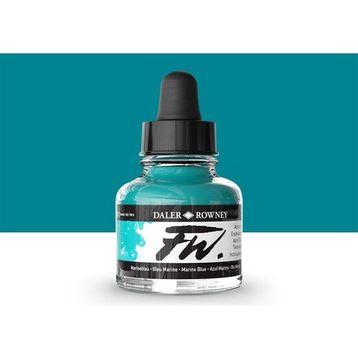Daler Rowney Marine Blue 151 Fw Acrylic Artist Ink 29.5 ml Cam Şişe