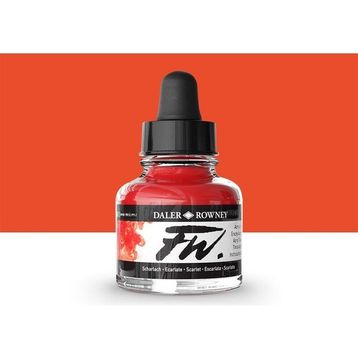 Daler Rowney Scarlet 567 Fw Acrylic Artist Ink 29.5 ml Cam Şişe