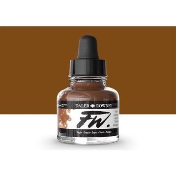 Daler Rowney Sepia 251 Fw Acrylic Artist Ink 29.5 ml Cam Şişe