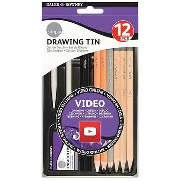Daler Rowney Simply Drawing Tin 12'li Set