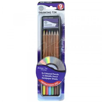 Daler Rowney Simply Drawing Tin 9'lu Set