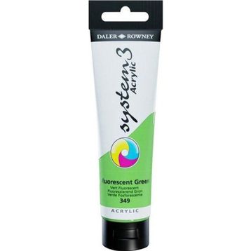 Daler Rowney System 3 150 ml Fluoro Green Original Akrilik Boya