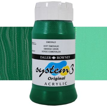 Daler Rowney System 3 335 Emerald 500ml Akrilik Boya