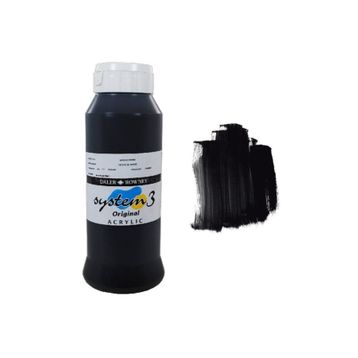 Daler Rowney System 3 Mars Black 1000 ml Akrilik Boya