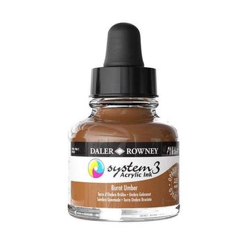 Daler Rowney System3 Ink 29.5 ml Burnt Umber Akrilik Mürekkep