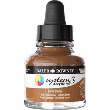 Daler Rowney System3 Ink 29.5 ml Burnt Umber Akrilik Mürekkep