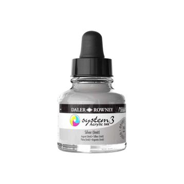 Daler Rowney System3 Ink 29.5 ml Silver Imit Akrilik Mürekkep