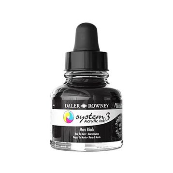 Daler Rowney System3 Ink Mars Black 29.5 ml Akrilik Mürekkep