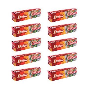 Dalia 10 Adet 30 cm 100 mt Seffaf Mutfak Rulo Streç Film