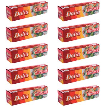 Dalia 10 Adet 30 cm 100 mt Seffaf Mutfak Rulo Streç Film