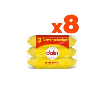 Dalin 3 Adet 8'li Islak Havlu
