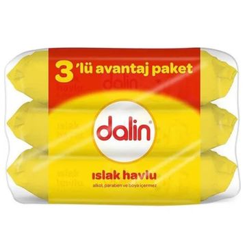 Dalin 3x56'lı Yumuşak Petek Dokulu Islak Mendil