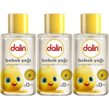 Dalin 50 ml 3 Adet Klasik Mini Bebek Yağı