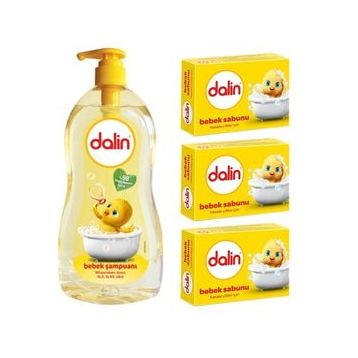 Dalin 700 ml Klasik Bebek Şampuanı ve 3'lü Hasasa Ciltler İçin Bebek Sabunun