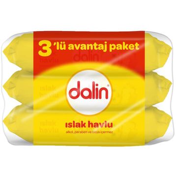 Dalin Klasik 3x56 Yaprak Islak Havlu Mendil