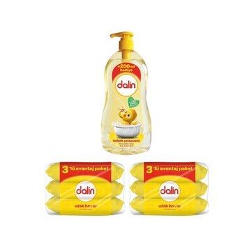 Dalin Klasik 700 ml + 200 ml Bebek Şampuanı+ Dalin 3x56 Islak Havlu