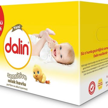 Dalin Sensitive 24x52 Yaprak Islak Havlu Mendil